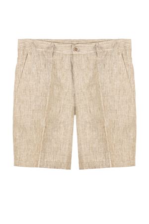 Beige linen Bermuda shorts 120% LINO | 33AL2M29RH000G436700119